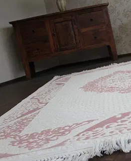 Koberce a koberečky Dywany Lusczow Kusový koberec AKRYLOVÝ MIRADA 5416 pudrový Fringe, velikost 80x300