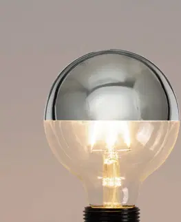 Stmívatelné LED žárovky Lucande E27 3,8W LED žárovka do zrcátka G95, 2700K stříbrná