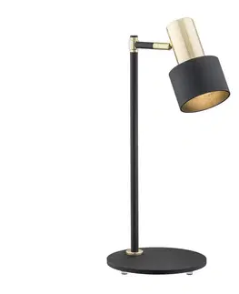 Lampy Argon Argon 4257 - Stolní lampa DORIA 1xE27/15W/230V černá/mosaz 