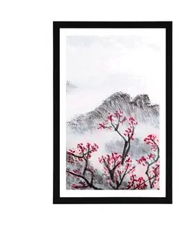 Příroda Plakát s paspartou čínská země v mlze