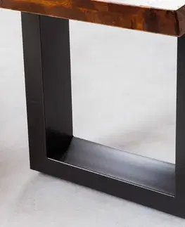 Lavice do jídelny LuxD Designová lavice Evolution 160 cm hnědá akácie