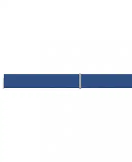 Markýzy Zatahovací boční markýza 140x1200 cm Dekorhome Modrá