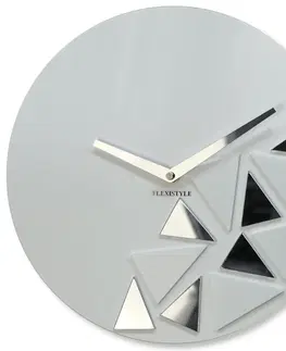 Nástěnné hodiny Elegantní akrylové hodiny 30 cm v bílé barvě