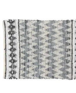 Koberce a koberečky Krémovo-černý koberec z bavlny - 60*90 cm Clayre & Eef KT080.034