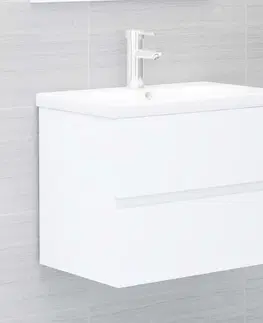 Koupelnové skříňky Skříňka pod umyvadlo 60 cm Dekorhome Bílá