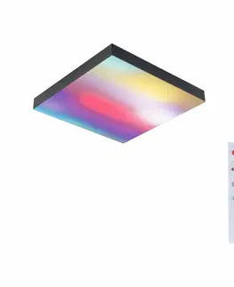 LED nástěnná svítidla PAULMANN LED Panel Velora Rainbow dynamicRGBW hranaté 295x295mm 1420lm RGBW černá