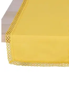 Ubrusy Forbyt, Ubrus celoroční, Vlnky, žlutý 35 x 160 cm