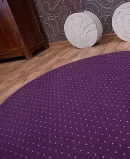 Koberce a koberečky Dywany Lusczow Kulatý koberec AKTUA Breny fialový, velikost kruh 170