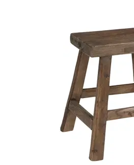 Stoličky Hnědá dřevěná stolička Bery - 35,5*34,5*45 cm J-Line by Jolipa 79041