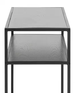 Konzolové stolky Actona Konzolový stolek Seaford II černý