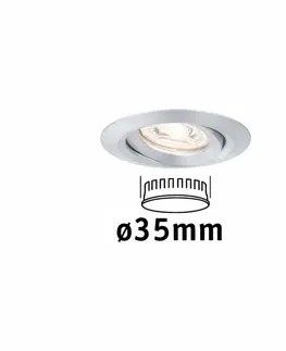 Bodovky do podhledu na 230V PAULMANN LED vestavné svítidlo Nova mini výklopné 1x4W 2700K hliník broušený 230V 942.96