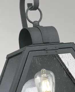 Venkovní nástěnná svítidla Quintiesse Venkovní nástěnné světlo Heath šířka 33,1cm, černá