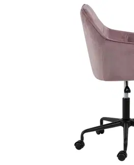 Kancelářská křesla Dkton Kancelářská židle Alarik růžová