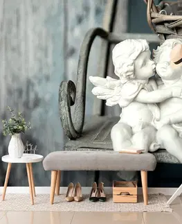 Samolepící tapety Samolepící fototapeta sošky andílků na lavičce