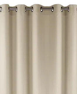 Záclony Závěs Homede Carmena se stříbrnými průchodkami krémový, velikost 300x175