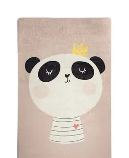 Koberce a koberečky Conceptum Hypnose Dětský koberec King Panda 140x190 cm růžový