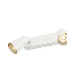 Moderní bodová svítidla SLV BIG WHITE AVO DOUBLE nástěnné a stropní svítidlo, dvě žárovky, QPAR51, bílé, max. 2x50W 1000890