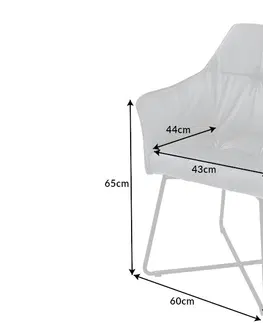 Židle Jídelní křeslo 2 ks LADON Dekorhome Zelená