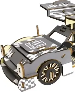 3D puzzle Woodcraft construction kit Dřevěné 3D puzzle Sportovní auto