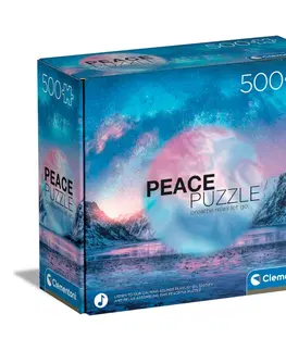 Hračky puzzle CLEMENTONI - Puzzle 500 dílků Peace - Light Blue