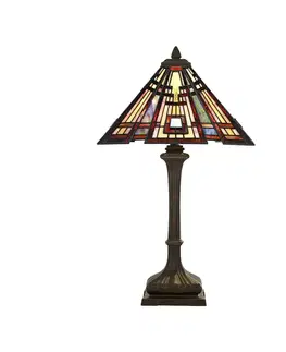 Stolní lampy QUOIZEL Stolní lampa Classic Craftsman v designu Tiffany