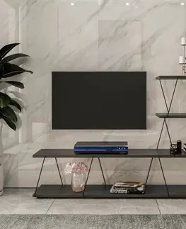 TV stolky Kalune Design TV stolek ILGAZ 150 cm antracitový