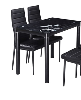 Jídelní stoly Jídelní stůl NEFON 80x60, černá