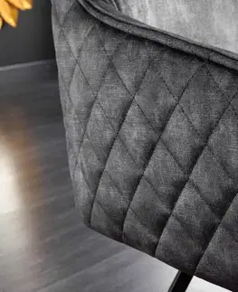 Lavice do jídelny LuxD Designová lavice Natasha 156 cm tmavě šedý samet