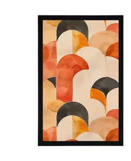 Abstraktní tvary Plakát moderní vzory Peach Fuzz