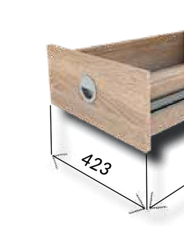 Šatní skříně Zásuvky (2ks) 43x60 ke skříni, dub sonoma