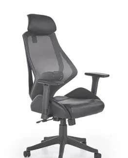 Kancelářské židle HALMAR Kancelářská židle Hese černá/šedá