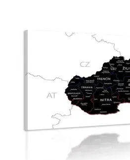 Obrazy mapy Obraz moderní mapa Slovenska