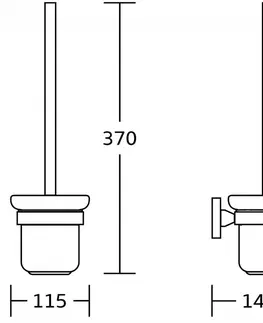 WC štětky MEXEN Rufo WC štětka, zlato 7050950-50