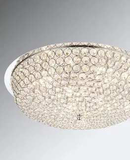 Stropní svítidla Globo Křišťálové stropní svítidlo Emilia s LED diodami