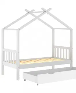 Dětské pokoje Dětská postel 80x160 borovice Dekorhome Tmavě šedá