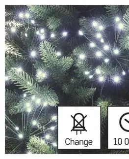 Vánoční řetězy a lamety EMOS Světelný LED řetěz Nano 2,35 m s časovačem studená bílá