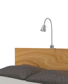 Další nábytková světla Briloner Nástěnné svítidlo Tuso LED, montáž na postel, nikl
