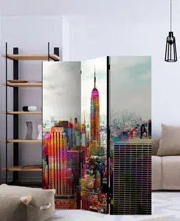 Paravány Paraván Colors of New York City Dekorhome 225x172 cm (5-dílný)