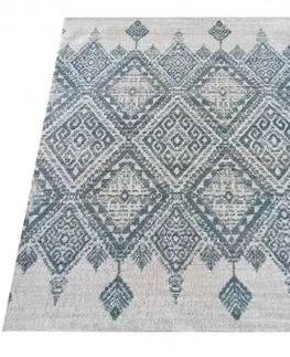 Skandinávské koberce Skandinávský koberec s mátově zelenými vzory