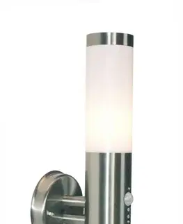 Moderní venkovní nástěnná svítidla Light Impressions Kapego nástěnné přisazené svítidlo Nova II 220-240V AC/50-60Hz E27 1x max. 40,00 W stříbrná 730034
