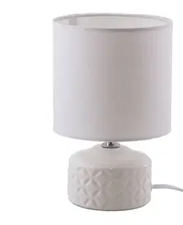 Světla na parapety NOWA GmbH Stolní lampa Jon s keramickým podstavcem, bílá