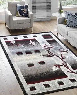 Moderní koberce Moderný koberec do obývačky s motívom kvetov Šířka: 160 cm | Délka: 220 cm