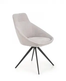 Židle HALMAR Designová židle Leny světle šedá