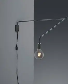 Nástěnná svítidla Trio Lighting Nástěnné světlo Line kabel + zástrčka, černá