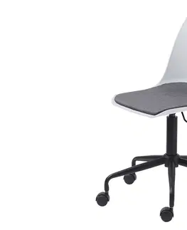 Kancelářská křesla Furniria Designová kancelářská židle Jeffery bílá