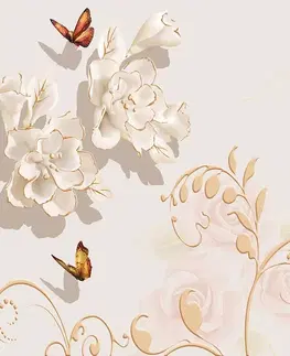 Samolepící tapety Samolepící tapeta vintage zátiší s motýlem