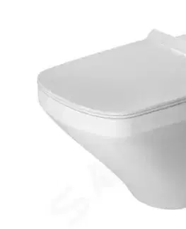 Záchody DURAVIT DuraStyle Závěsné WC, Rimless, WonderGliss, bílá 25510900001