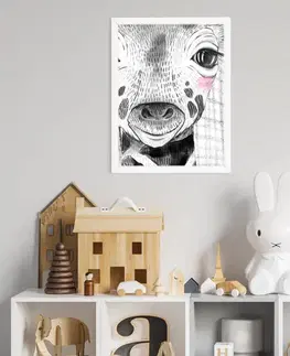 Obrazy do dětského pokoje Obraz do dětského pokoje - Dekorace se žirafou
