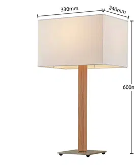 Stolní lampy Lucande Lucande Heily stolní lampa, hranatá, bílá