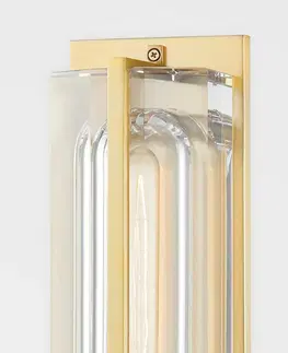 Industriální nástěnná svítidla HUDSON VALLEY nástěnné svítidlo HAWKINS ocel/sklo staromosaz/čirá E27 1x40W 1731-AGB-CE